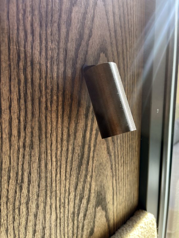 Hook detail in smoked oak